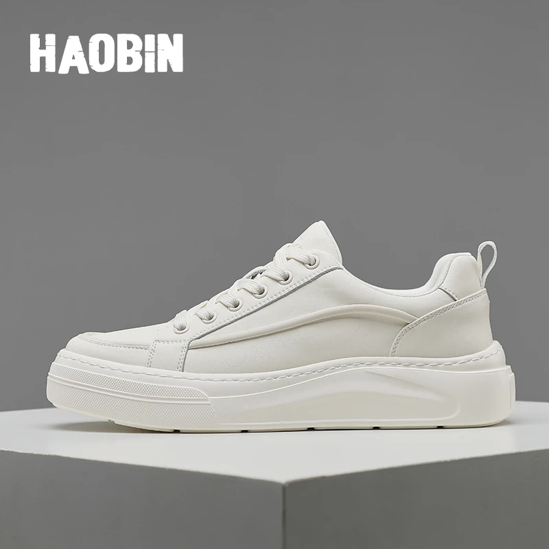 浩宾男鞋春季新款商务休闲板鞋百搭男士厚底透气运动