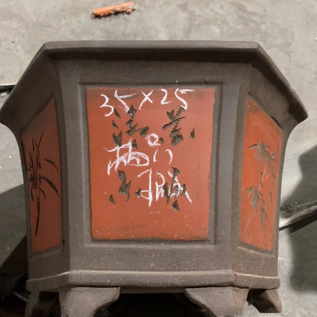 紫砂宜兴紫砂花盆，现货发