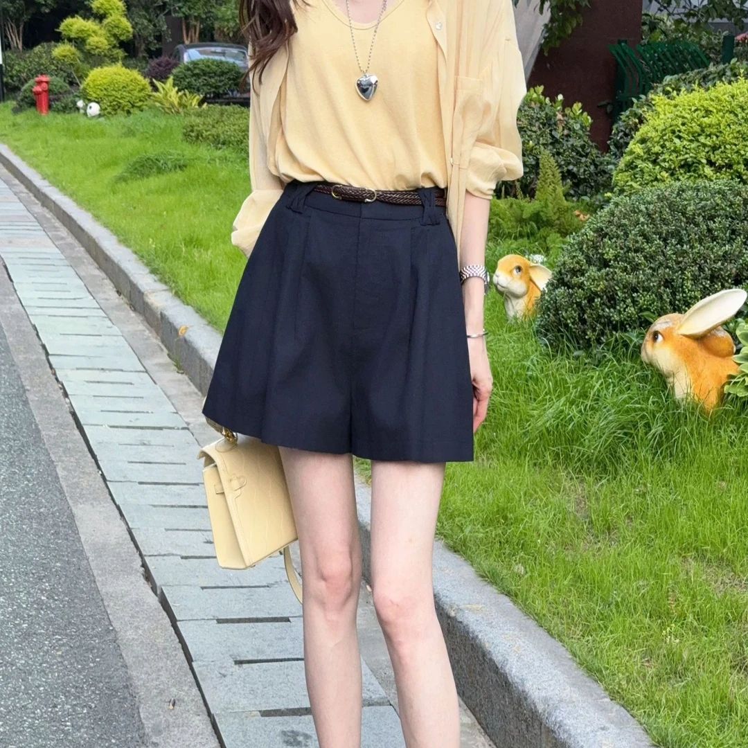 【短裤】马克华菲女装亲肤欧若风气质休闲短裤F52022A572