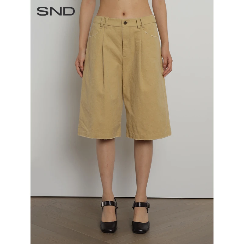 【THE MEANING OF 设计师品牌】SND SS25 打褶短裤