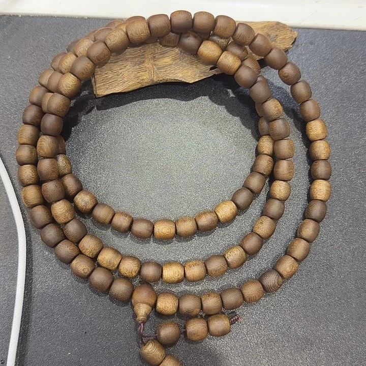 沉香沉香碎屑勾丝➕紫棋母树10鼓珠多圈收藏级72克W12