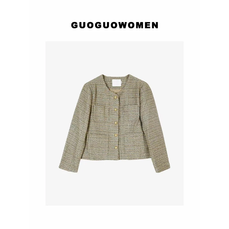 【果果家优选】松弛感2024新款短款秋冬时尚高级感小香风外套