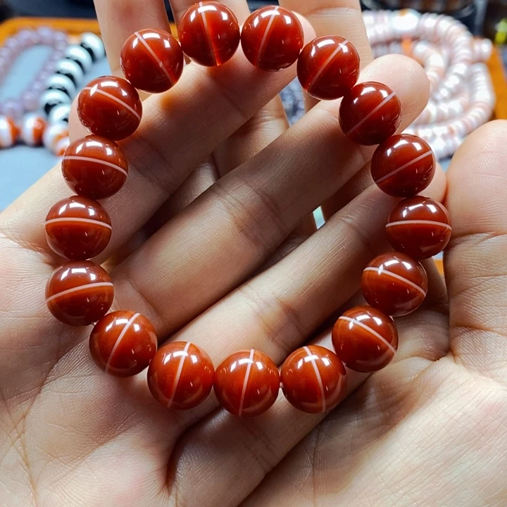 大***布玛瑙/玉髓手链未镶嵌