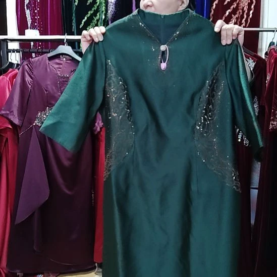 4XL5XL旗袍裙烫钻