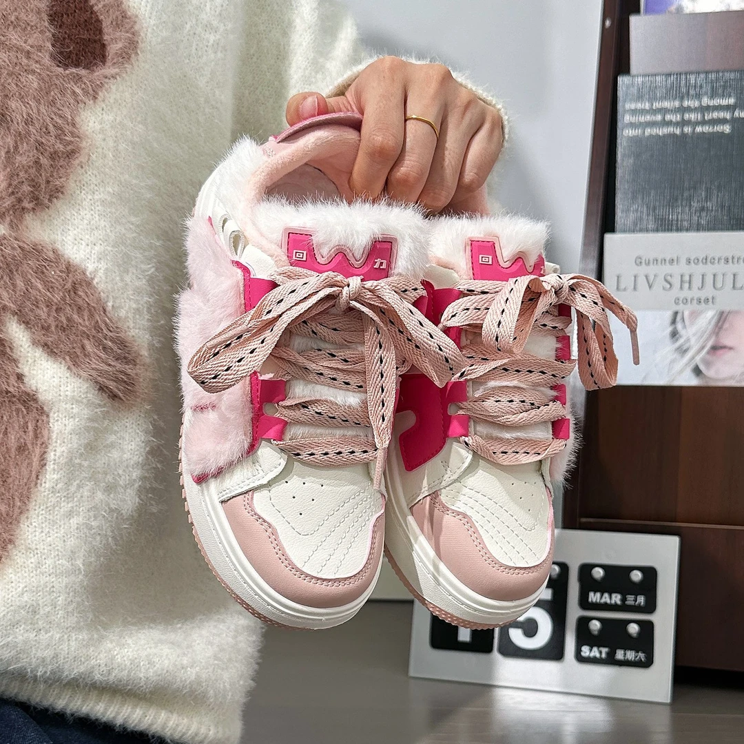 回力厚底二棉鞋女2025新款软底轻便冬季保暖休闲鞋子加绒加厚板鞋