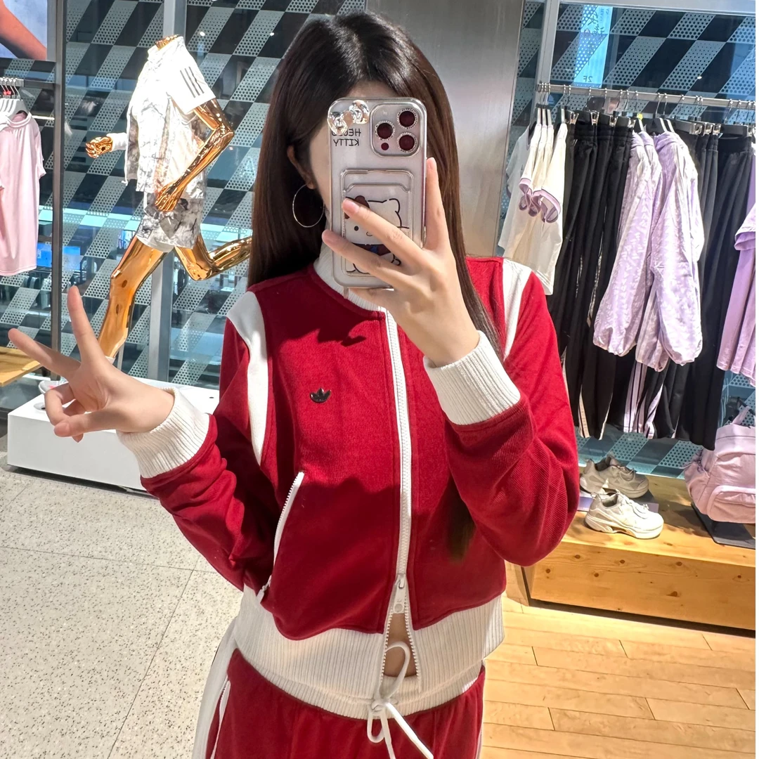 adidas阿迪达斯三叶草时尚立领短款百搭外套 KG8221