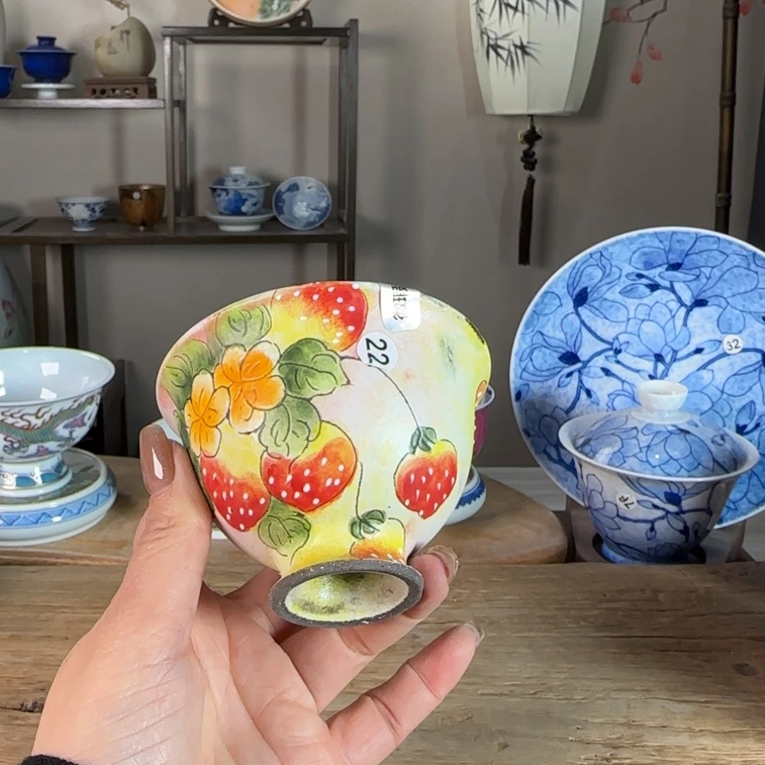 杯景德镇陶瓷柴烧多人