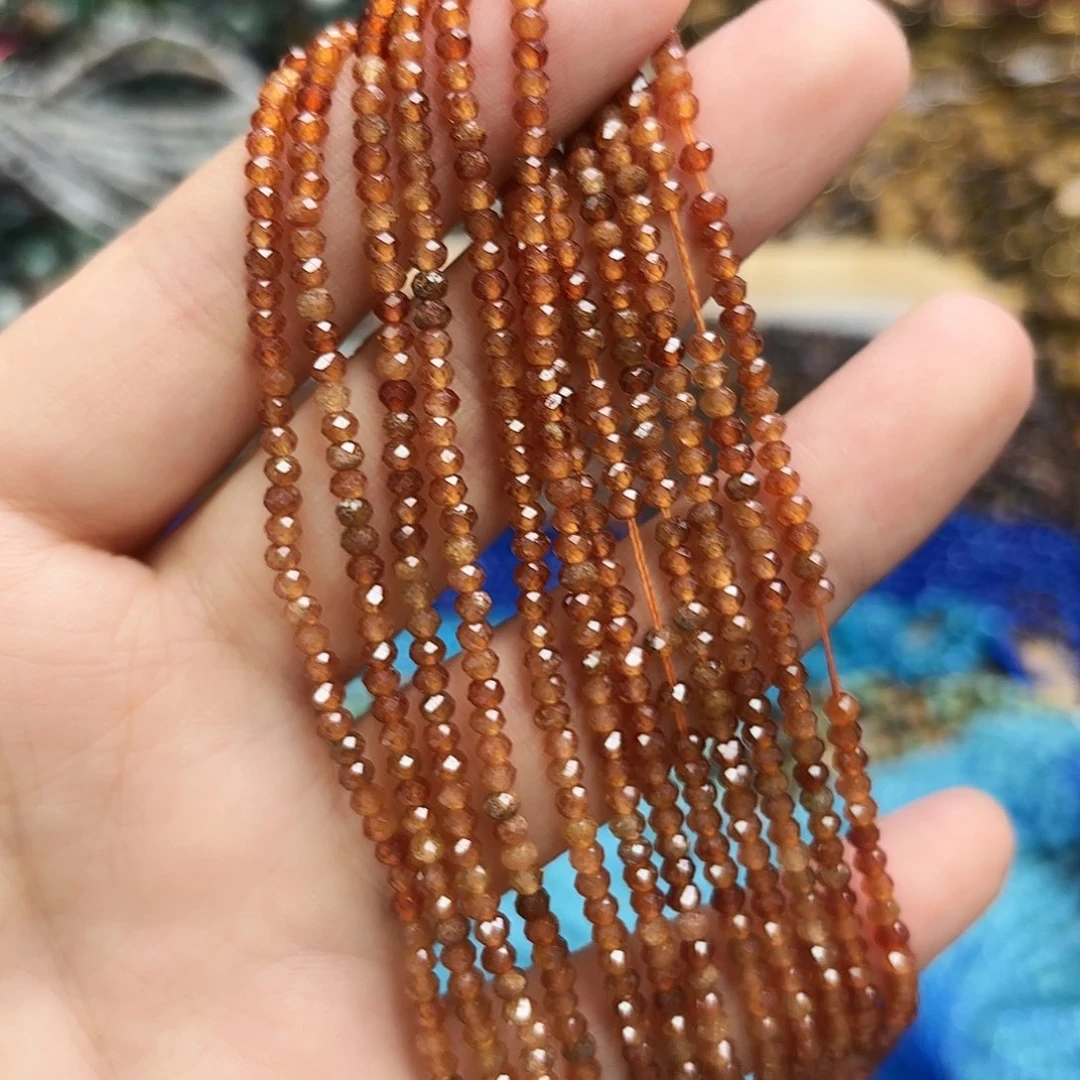 玛瑙/玉髓未镶嵌珠宝半成品卡2×3橙石榴算切2条