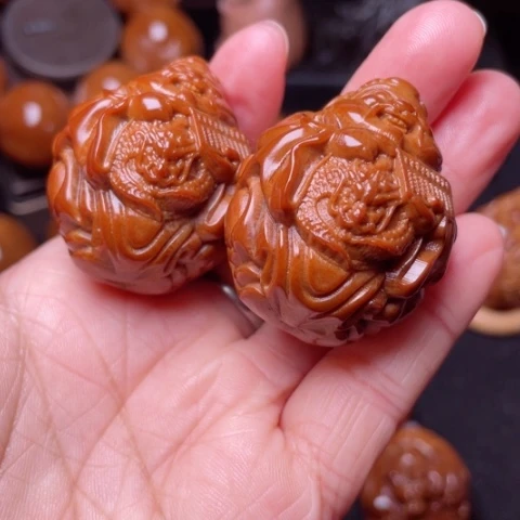 【闪购商品】手串/手链橄榄核35左右龙财手球