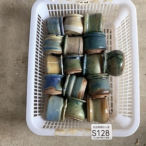 紫砂花盆128微瑕品口径3到4左右