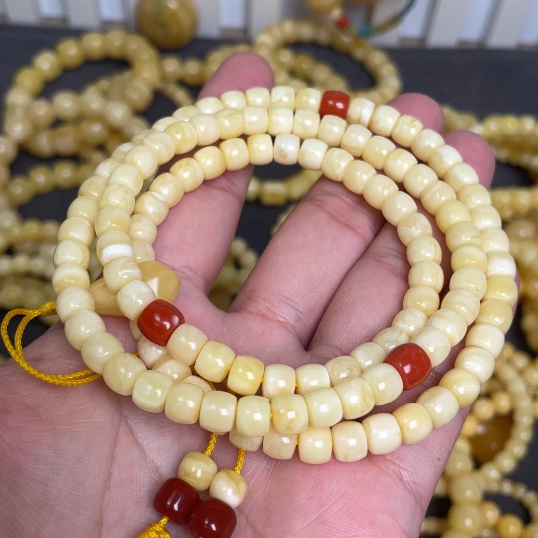 蜜蜡未镶嵌裸石蜜蜡佛珠6.8mm