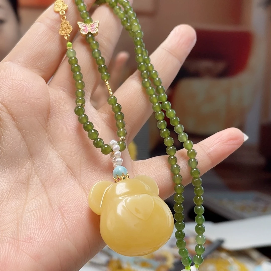 裸石蜜蜡未镶嵌蜜蜡吊坠