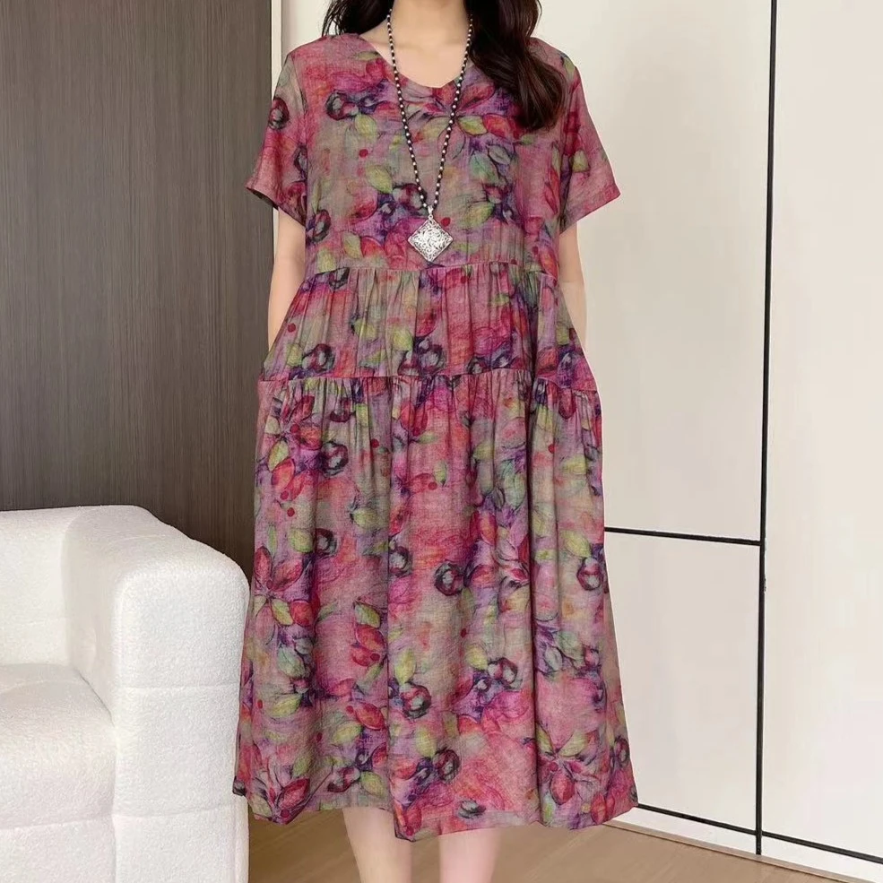 9224夏季新款时尚洋气显瘦减龄连衣裙