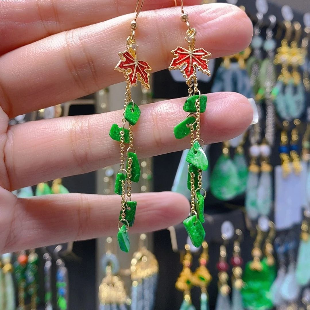 未镶嵌翡翠耳饰翡翠