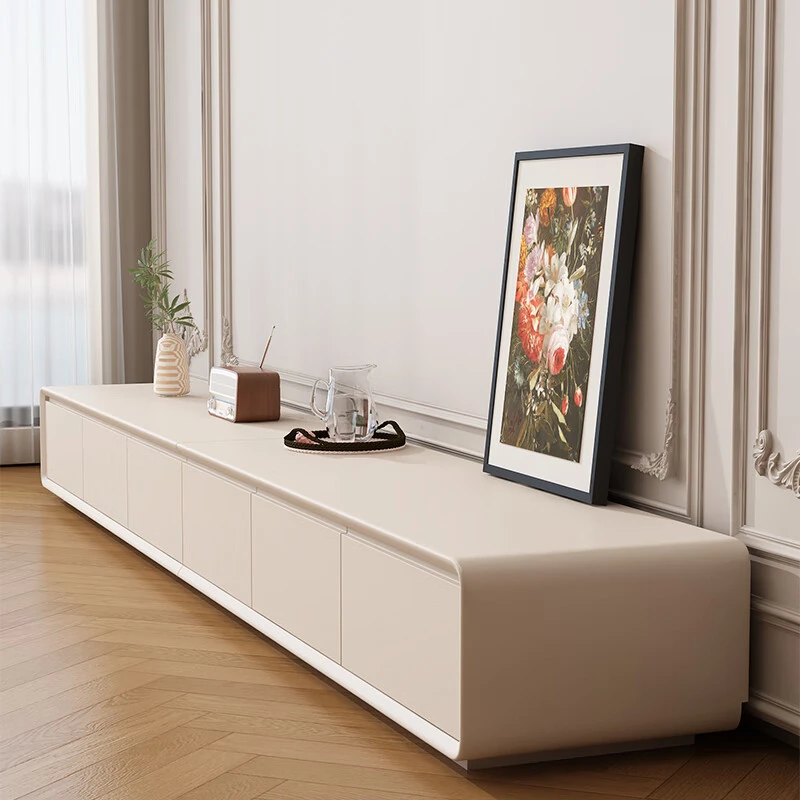 全实木电视柜客厅2025新款橡胶木家用胡桃色小户型收纳储物一体柜