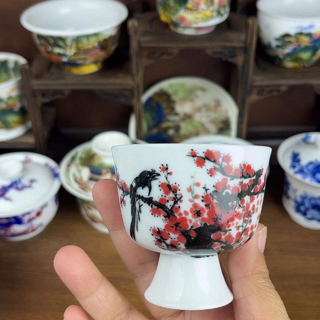 忠意堂釉下彩喜上眉梢