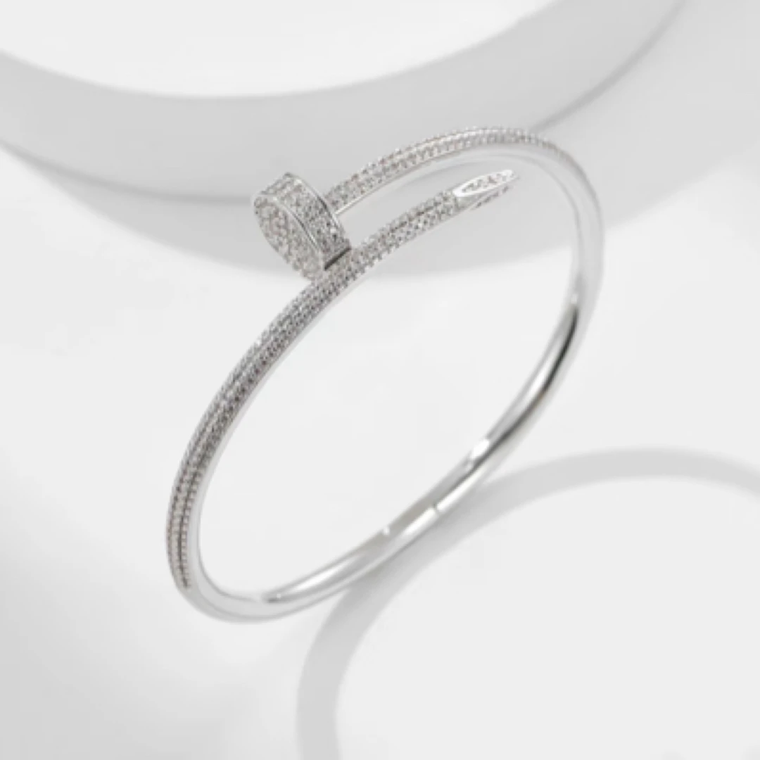 合金手镯 经典钉子手镯18K玫瑰金情侣高级感气质