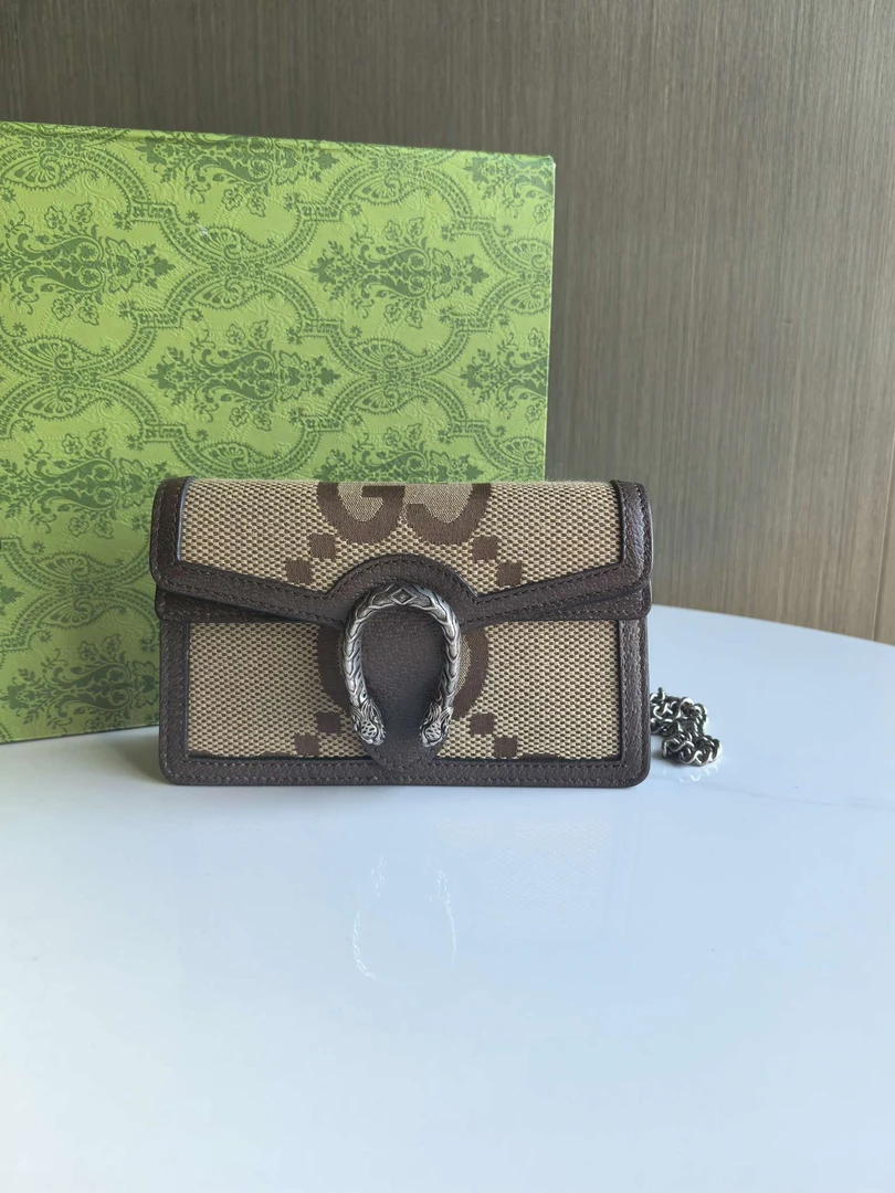 99新 GUCCI/古驰 Dionysus系列牛仔超迷你酒神链条包
