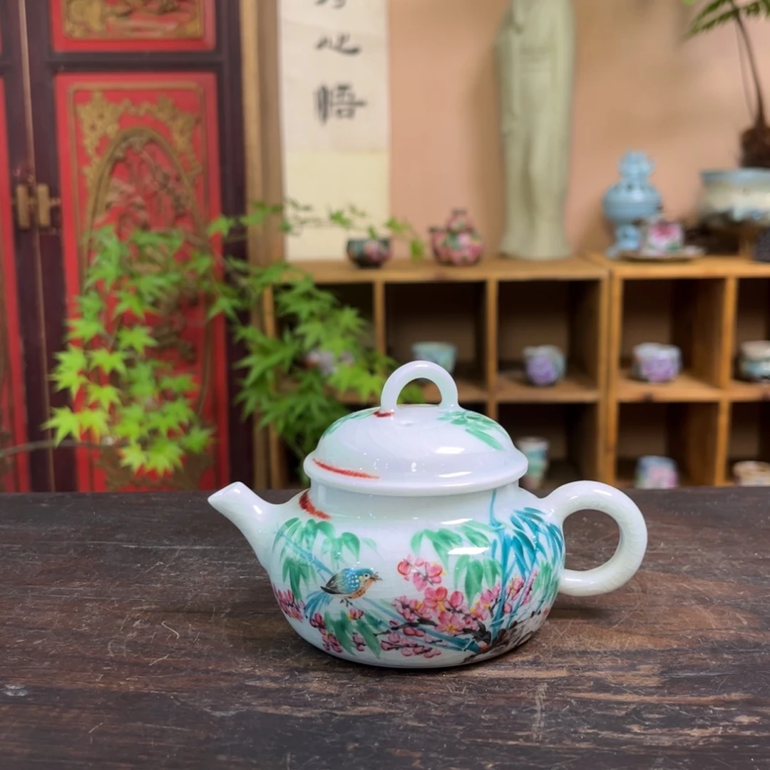 杯柴烧手工手绘陶瓷