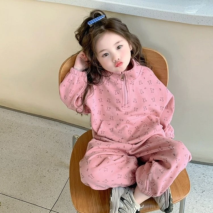 巴拉巴拉男孩女孩儿童春季套装2025儿童新款洋气时髦休闲两件套春