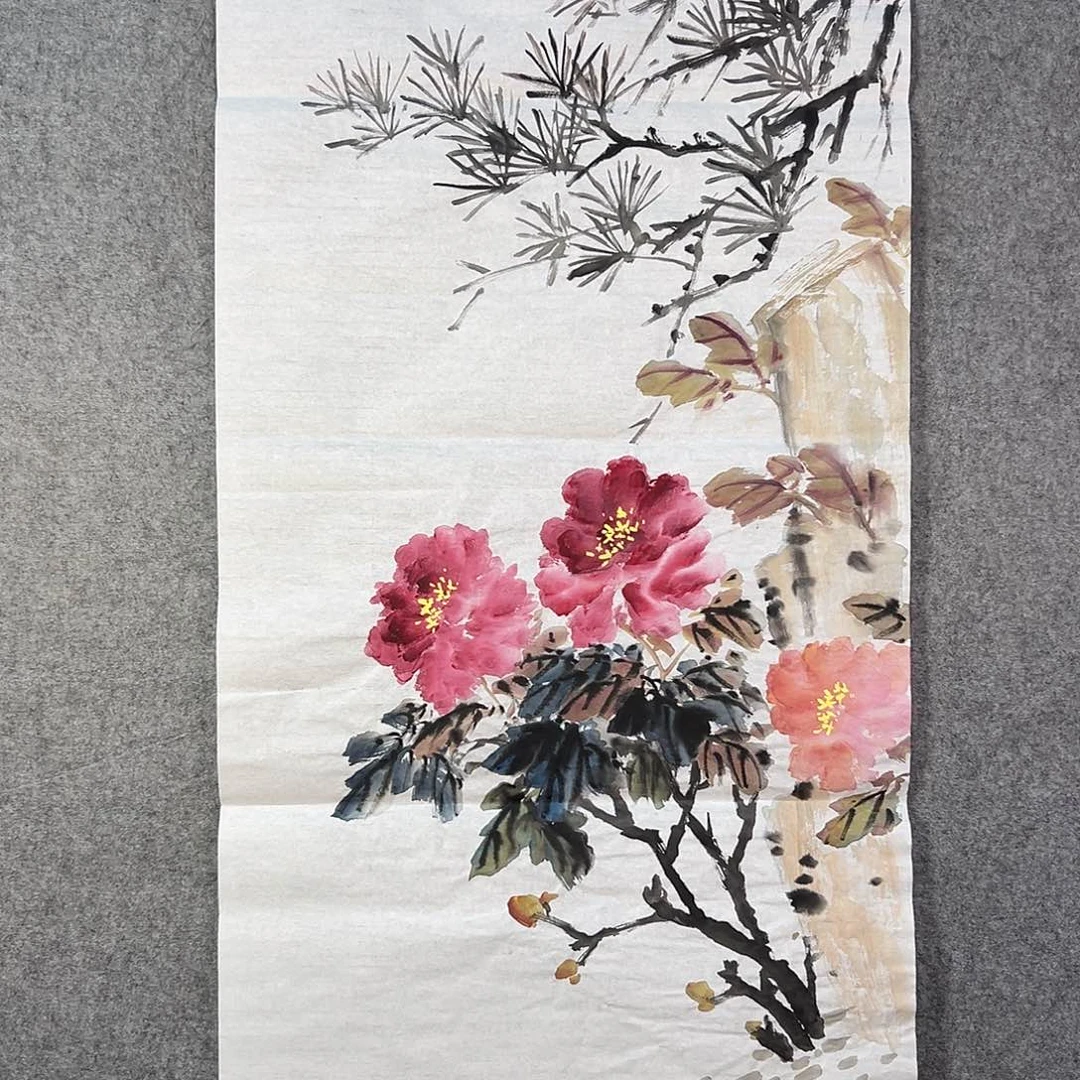 国画085 牡丹花等花开时节也可用
