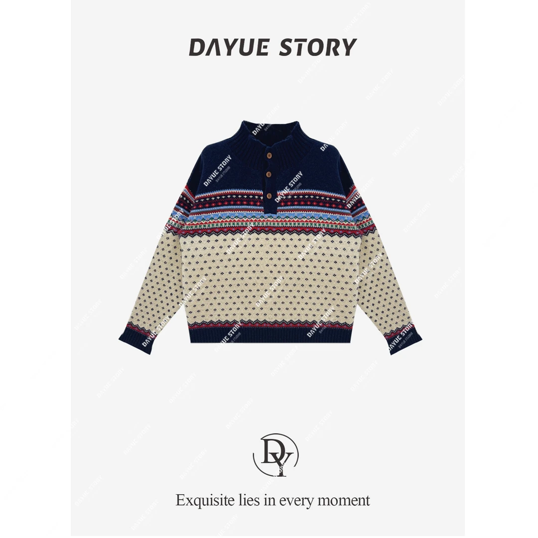 DAYUE【冬日特调】值得入~做工精致复杂重工提花费尔岛毛衣（会起球）