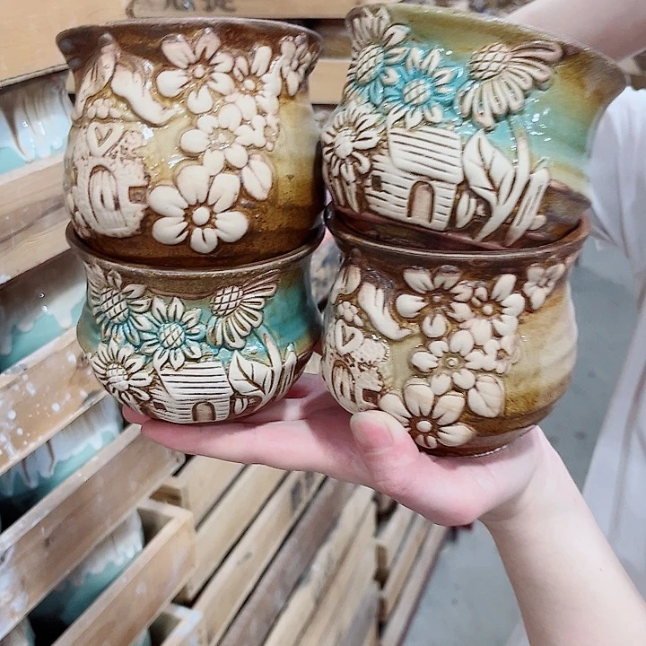 有孔.凑单10元陶瓷花盆发货！