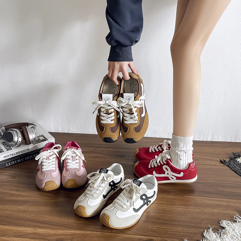 德训鞋女百搭爆款小白鞋2025春季新款运动休闲鞋复古的德训鞋5001