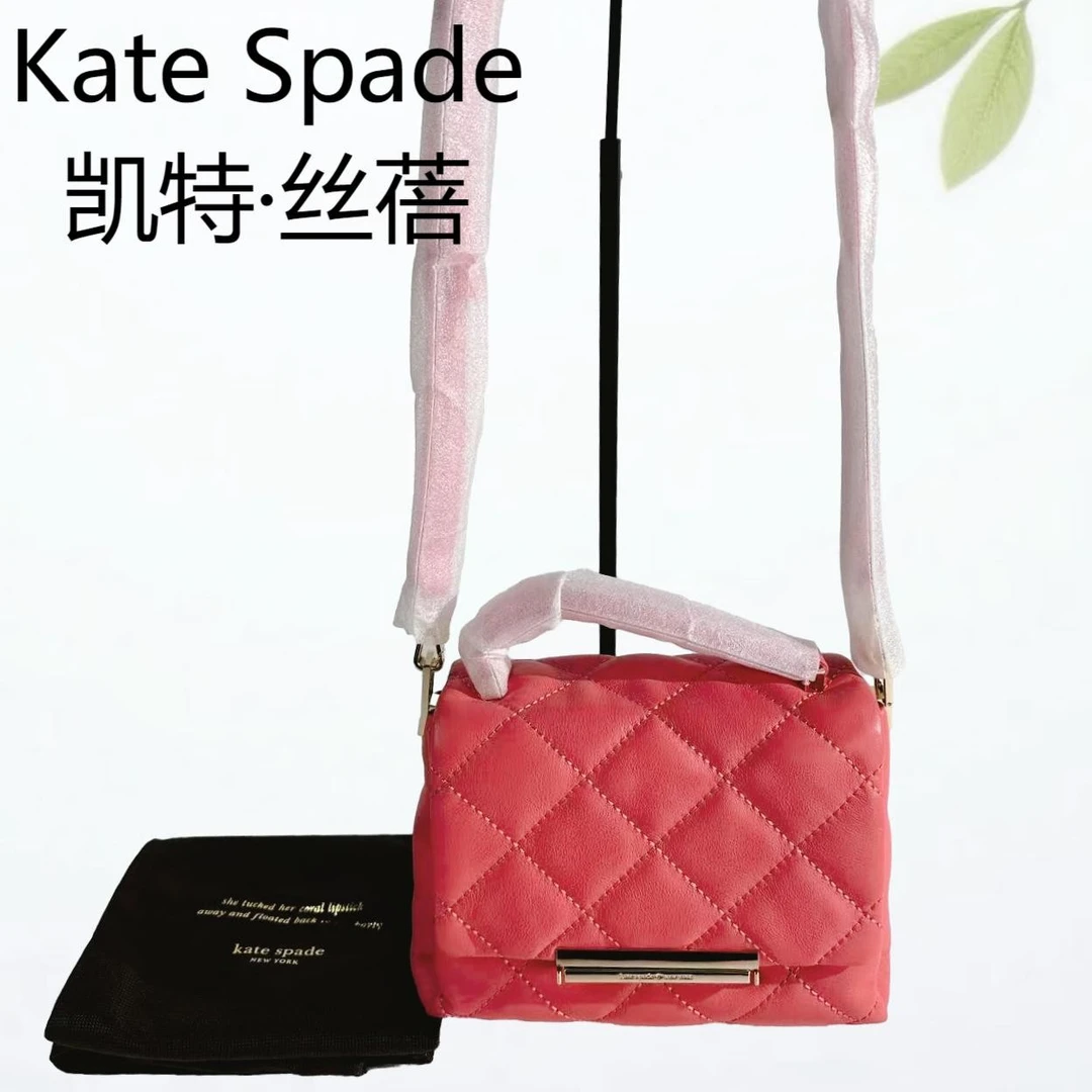 99新 Kate spade/凯特丝蓓 玫红色斜挎包G25502020底长21X15