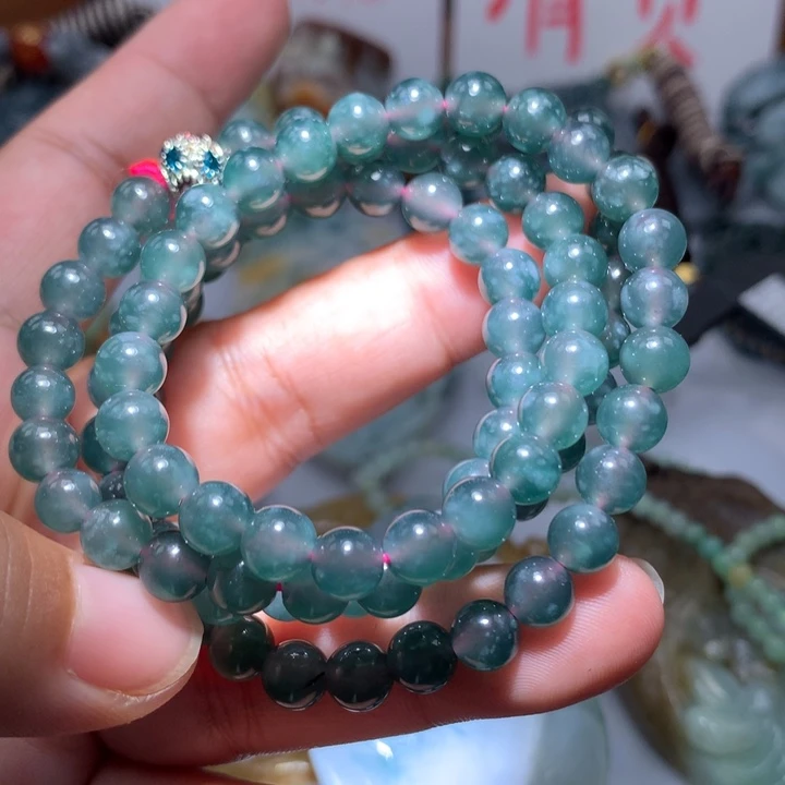 翡翠颈饰未镶嵌保真天然A货翡翠