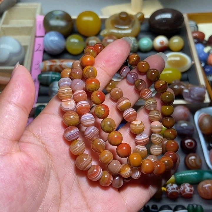 玛瑙/玉髓配珠未镶嵌金**米