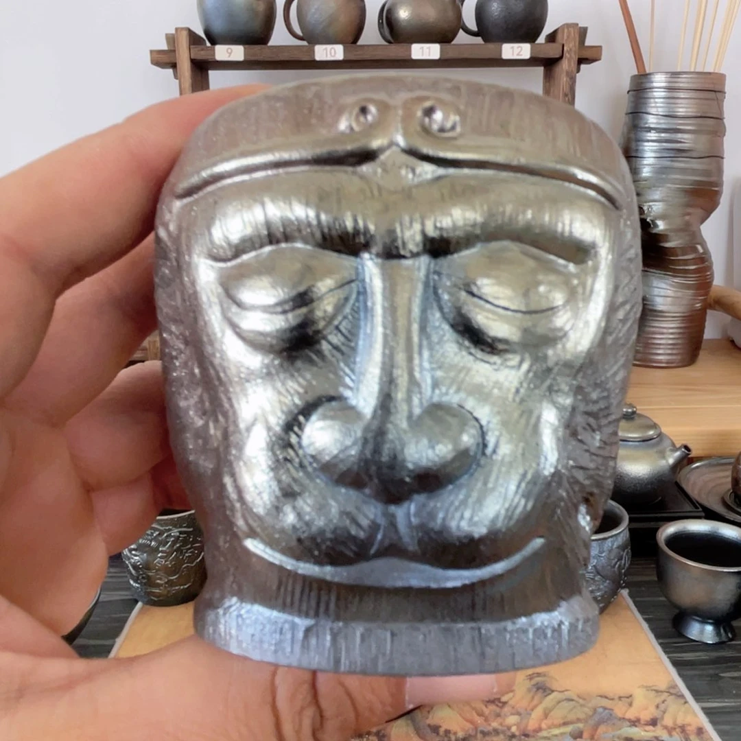 杯建水紫陶柴烧悟空杯