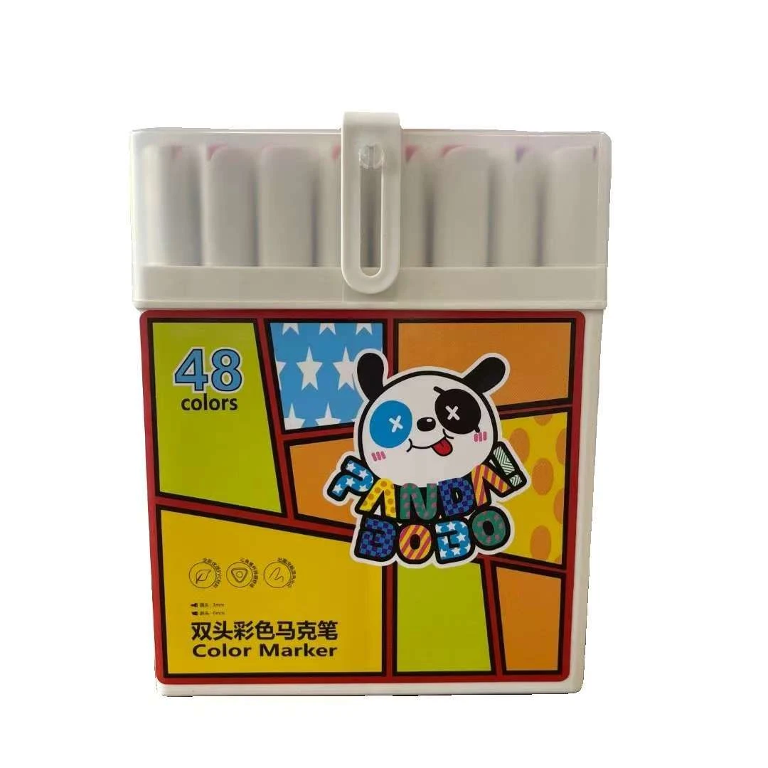 熊猫48色油性双头彩色马克笔-1盒
