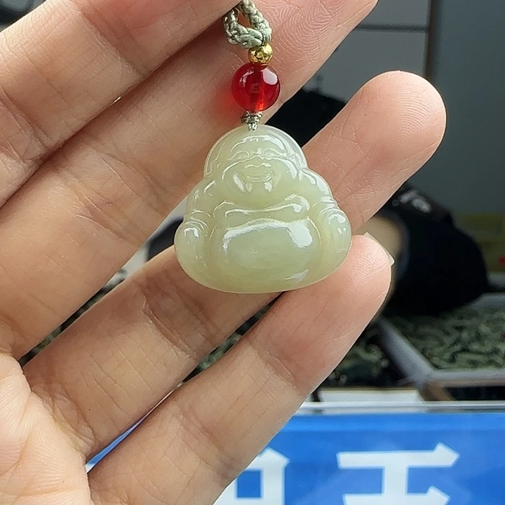 和田玉未镶嵌颈饰20mm