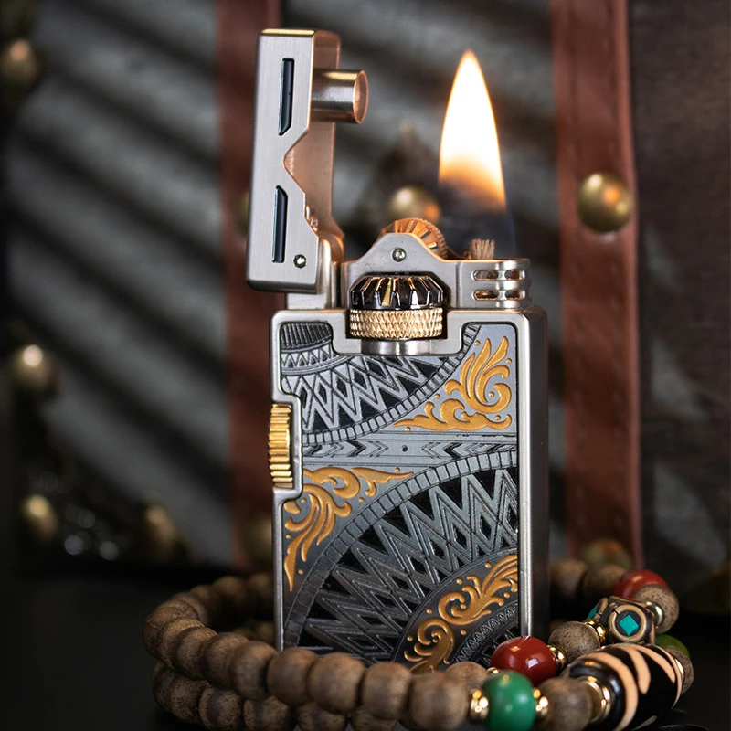 【设计款】彼岸花曼陀罗煤油打火机创意时尚国潮风精品点烟器高端