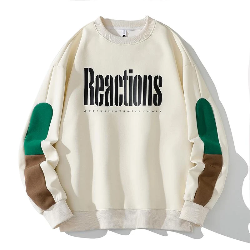 青少年春秋季学生潮流休闲卫衣男生宽松港风百搭长袖T恤上衣打底