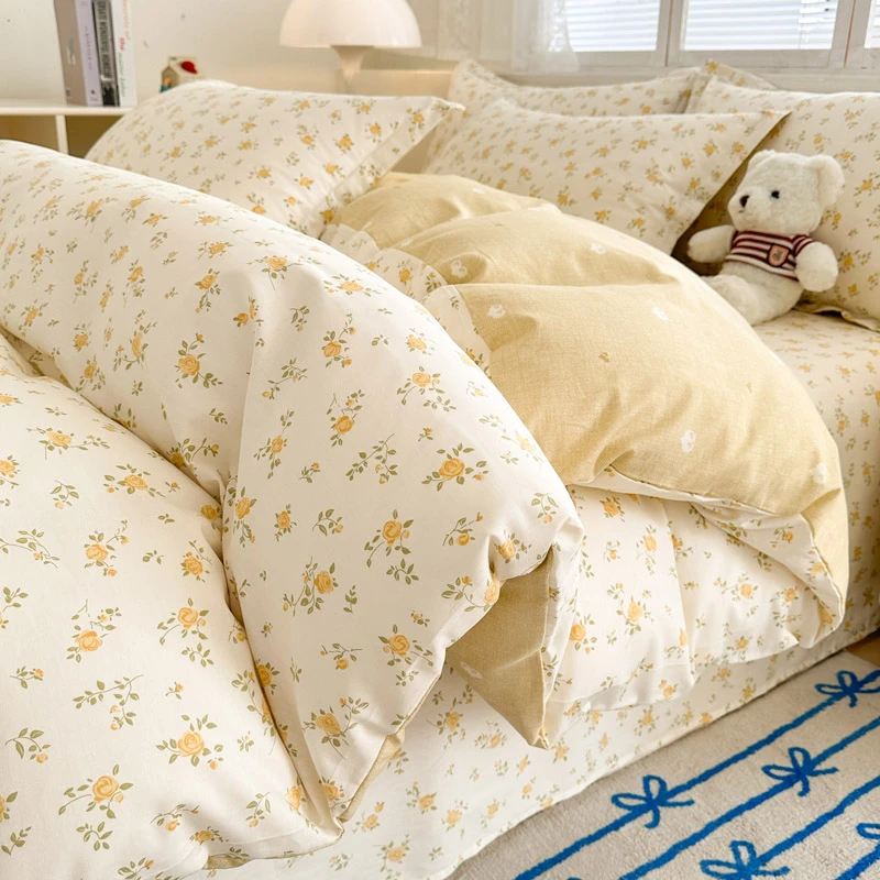 V/雅鹿全棉被套100%纯棉加厚学生宿舍单人被罩150x200x230褥子套