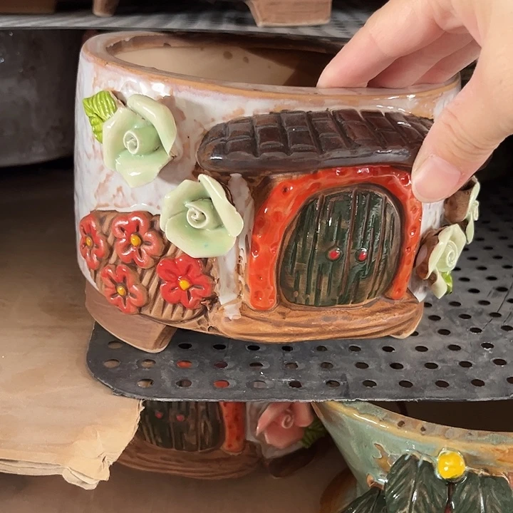 粗陶材质多肉花盆