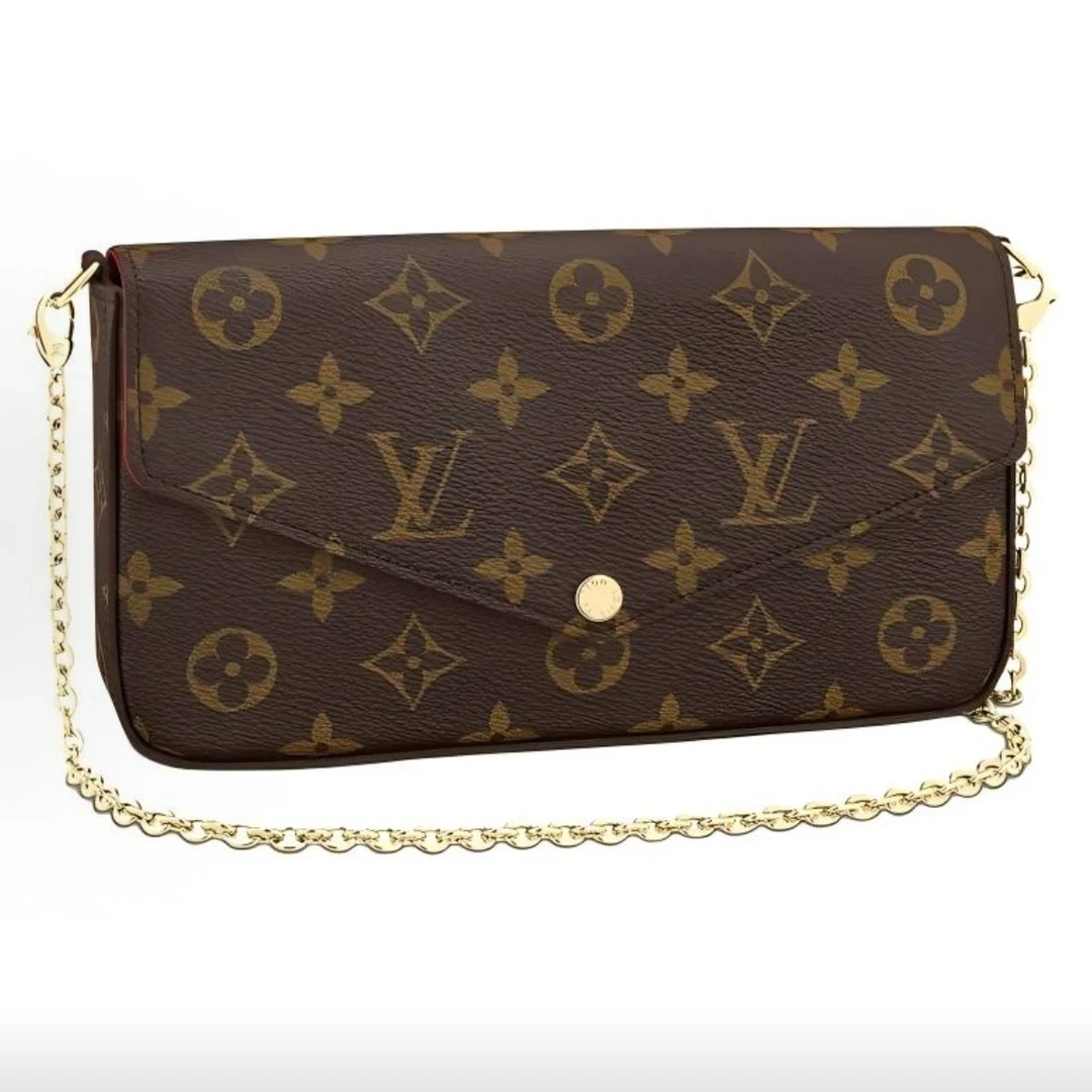 95新 LouisVuitton/路易威登 lv老花三合一链条包单肩包16263306