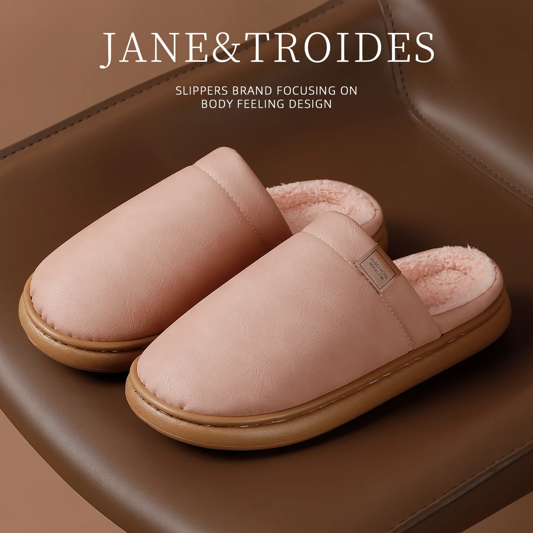 踩屎感棉拖鞋女士秋冬季2025新款室内家居防滑毛绒保暖地板棉拖男