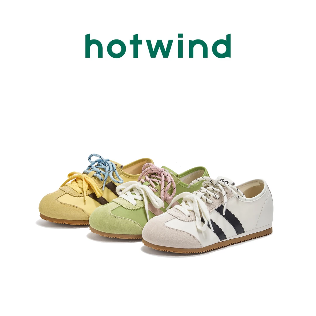Hotwind/热风小众时尚德训鞋女2025春夏新品百搭休闲板鞋运动鞋