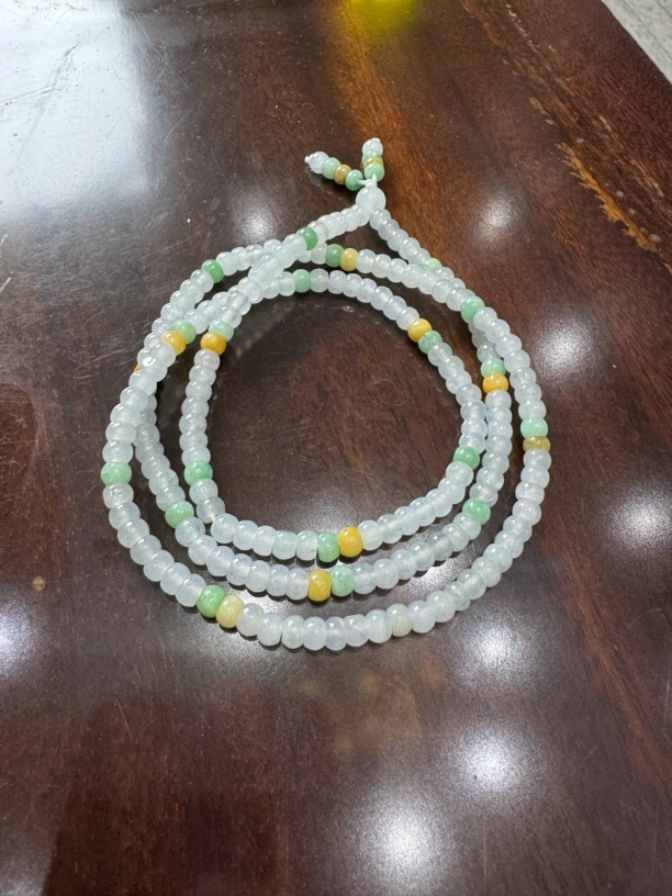 缅甸天然翡翠珠项链