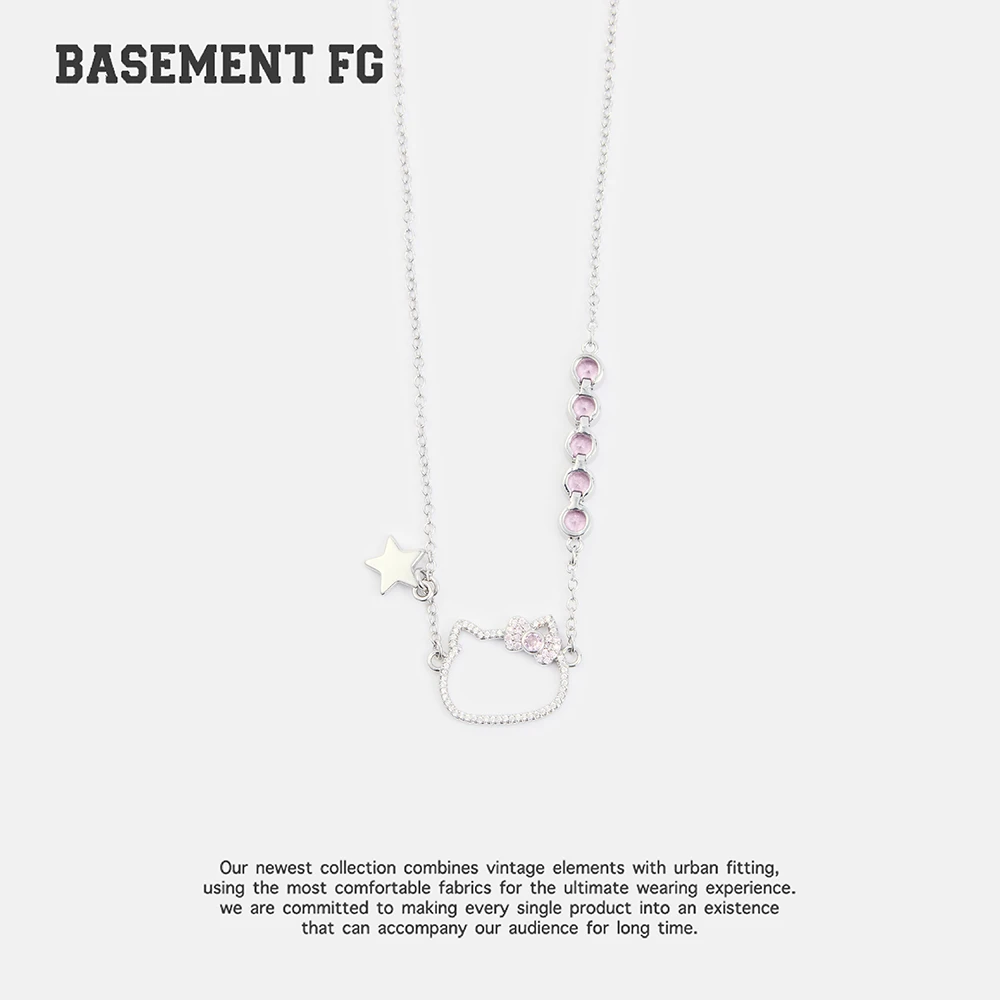 铜锆石项链 BASEMENT FGxHello Kitty美式甜妹项链254200080065