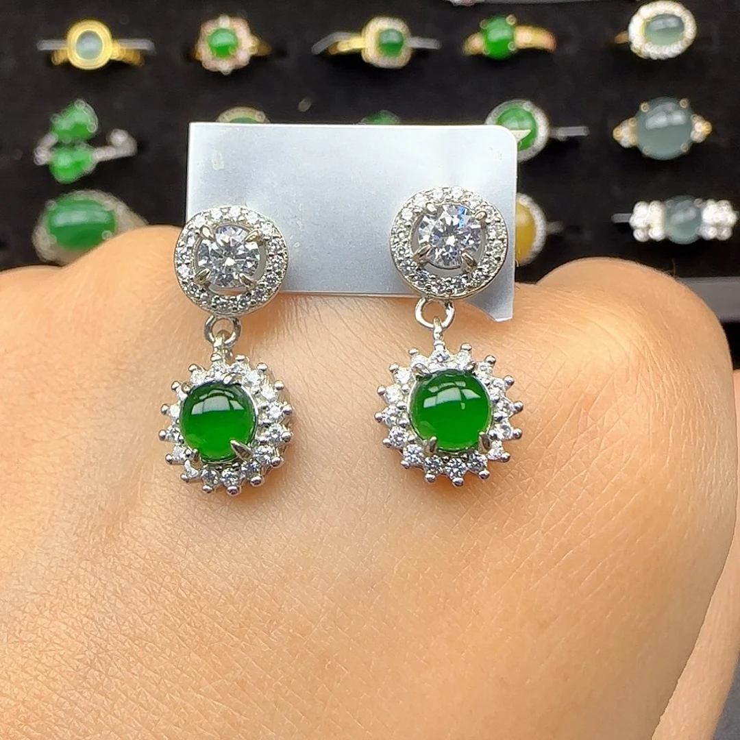 银S925镶嵌戒指翡翠