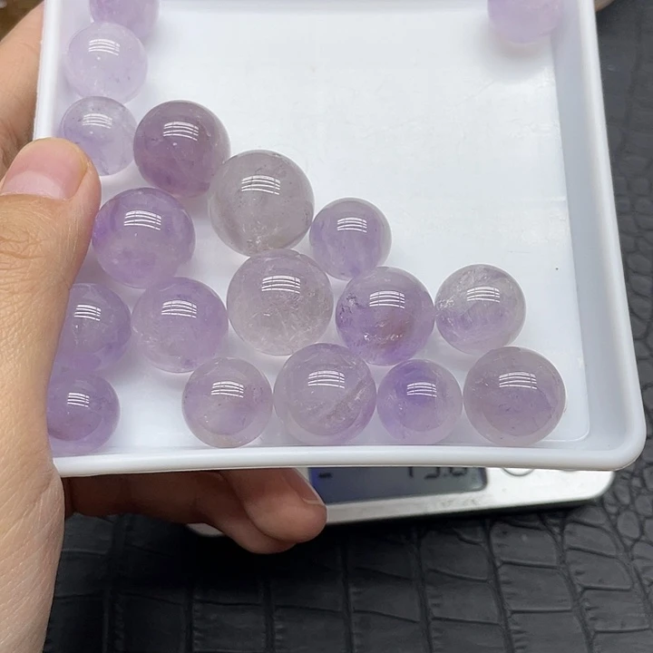 水晶未镶嵌珠宝半成品49紫水晶单珠