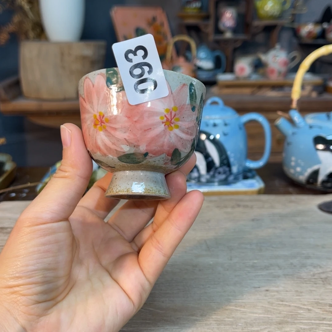 壶素浅陶瓷手工手绘