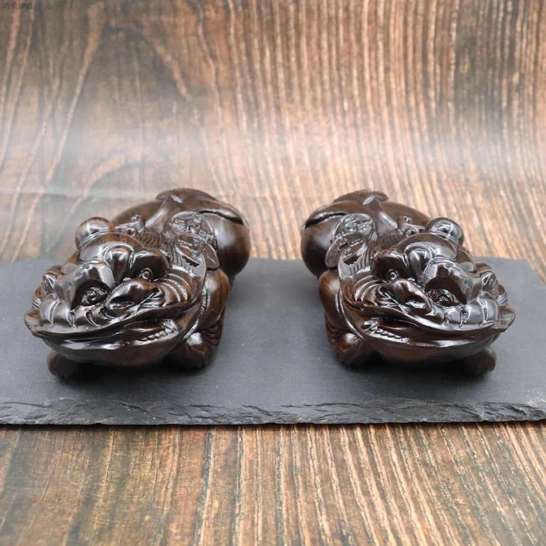 乌木材质现代简约风格文玩家居装饰貔貅金钱龟富贵象勤奋猪胖