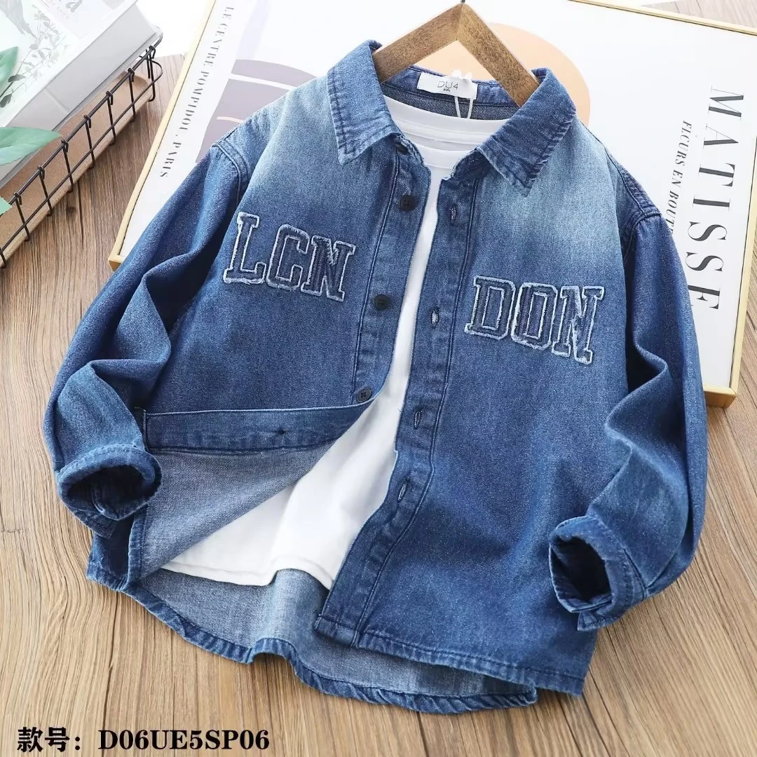 DU4新款中大童户外衬衫5sp06男女童休闲上衣衬衫春秋款