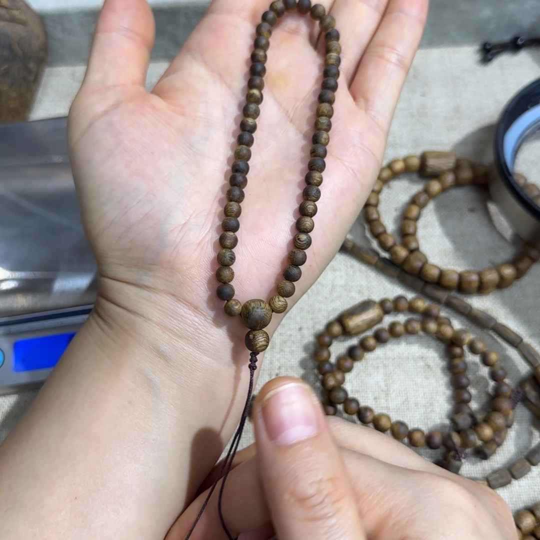 手串沉香奇楠沉香手串5mm（绳子没