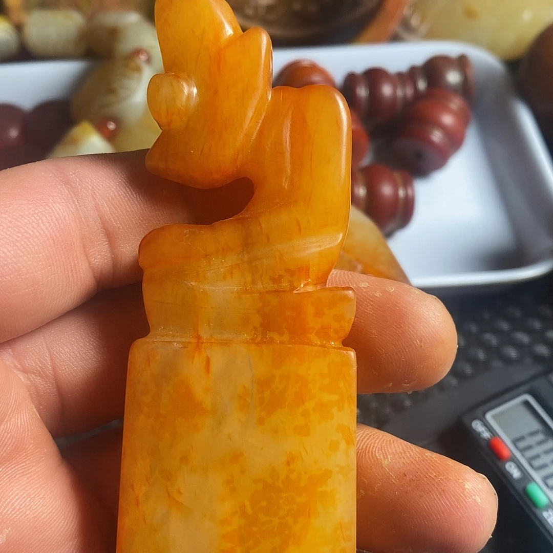 蛇纹石玉合金颈饰